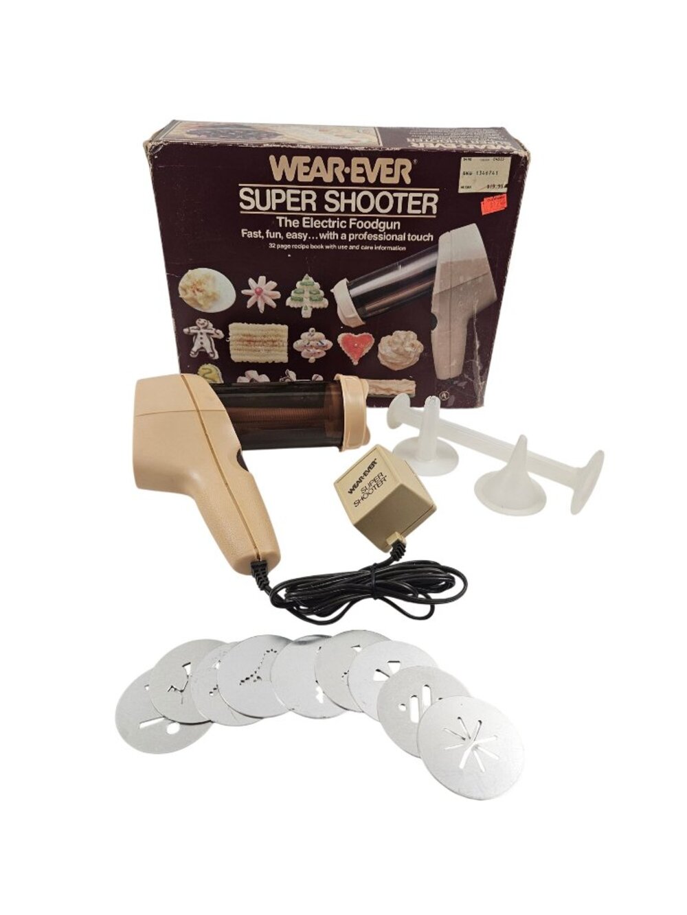 Wearever Super Shooter Cookie Pastry Electric Foodgun 70123 Vintage Kitchen Tool